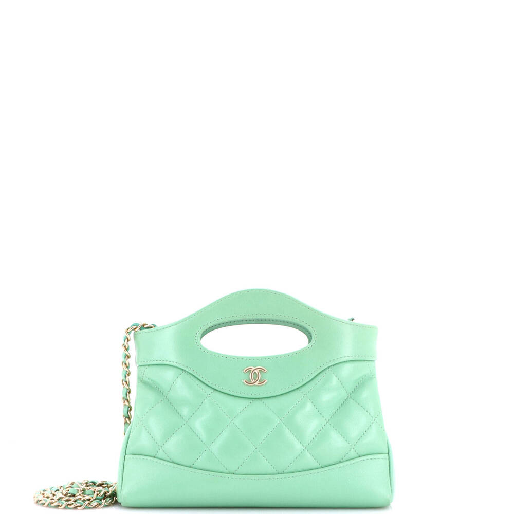 Chanel Small 31 Shopping Bag Clutch with Chain Quilted Lambskin